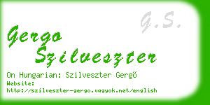 gergo szilveszter business card